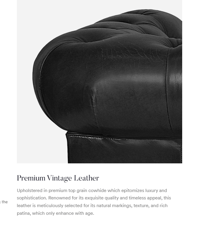 Windsor 2 Seater Aged Leather Chesterfield Sofa at online8 furniture store Auckland