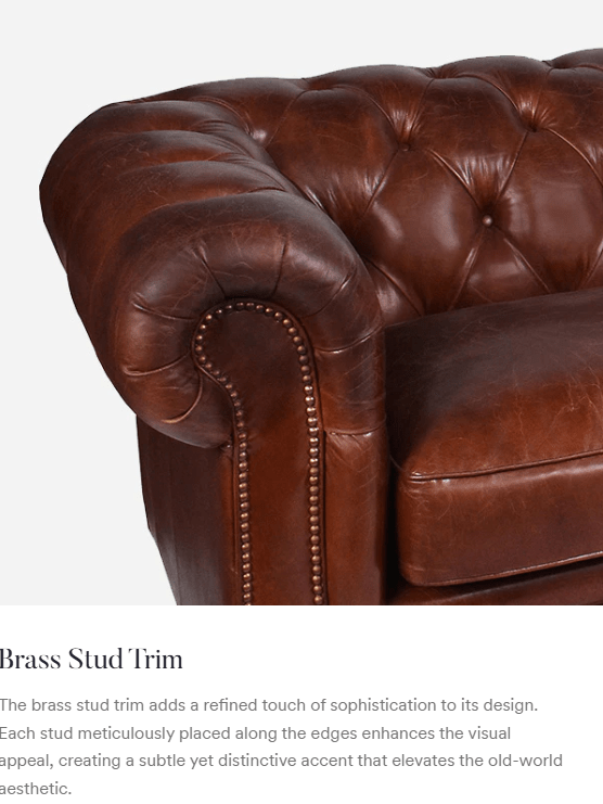 Windsor 2 Seater Aged Leather Chesterfield Sofa at online8 furniture store Auckland