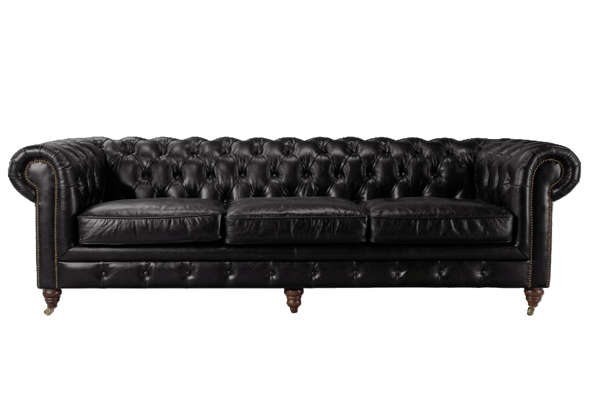 Windsor 3.5 Seater Aged Leather Chesterfield Sofa at online8 furniture store Auckland