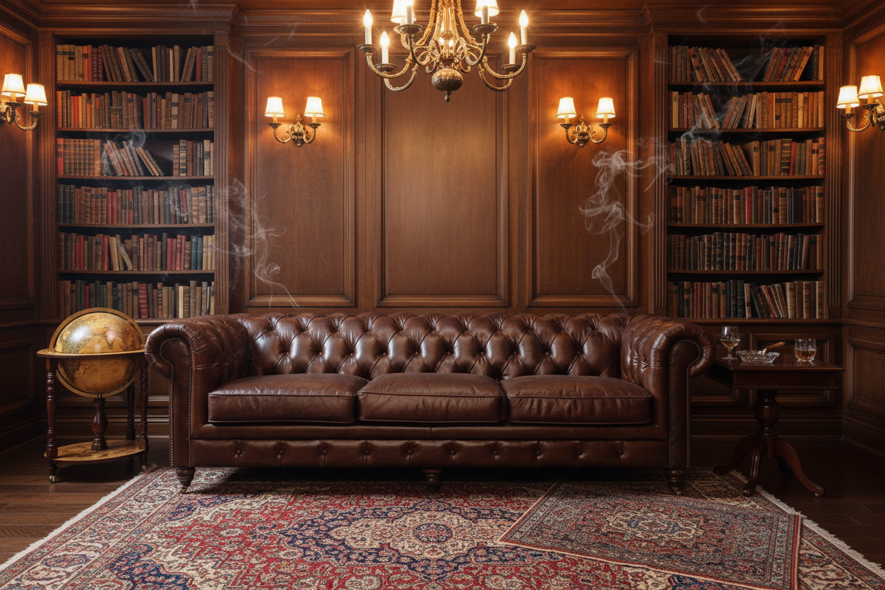 Windsor 3.5 Seater Aged Leather Chesterfield Sofa